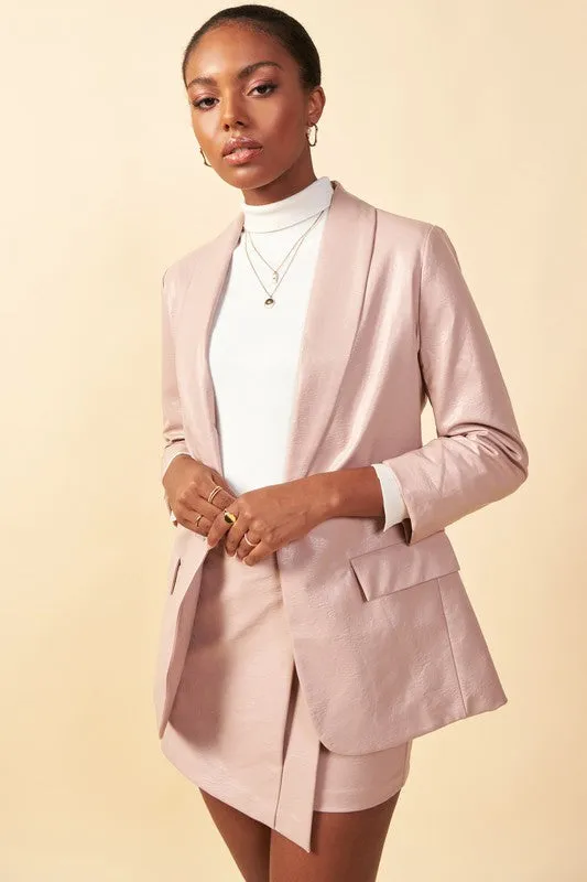 Nova Faux Leather Blazer ( See Matching Skort )