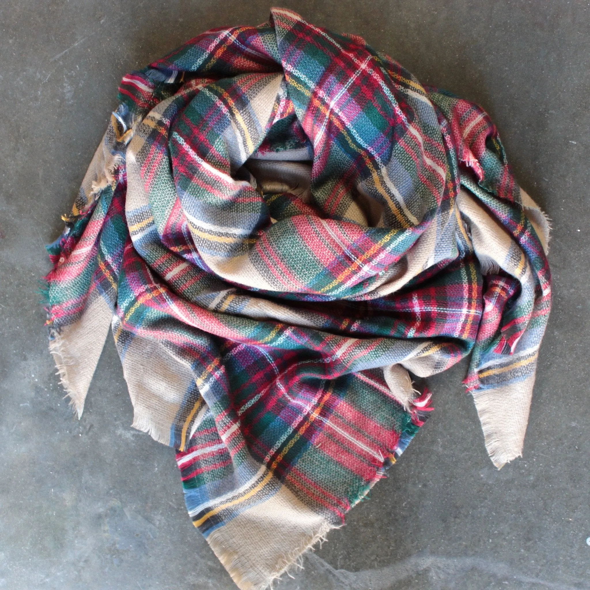 Oversize Plaid Blanket Scarf in More Colors