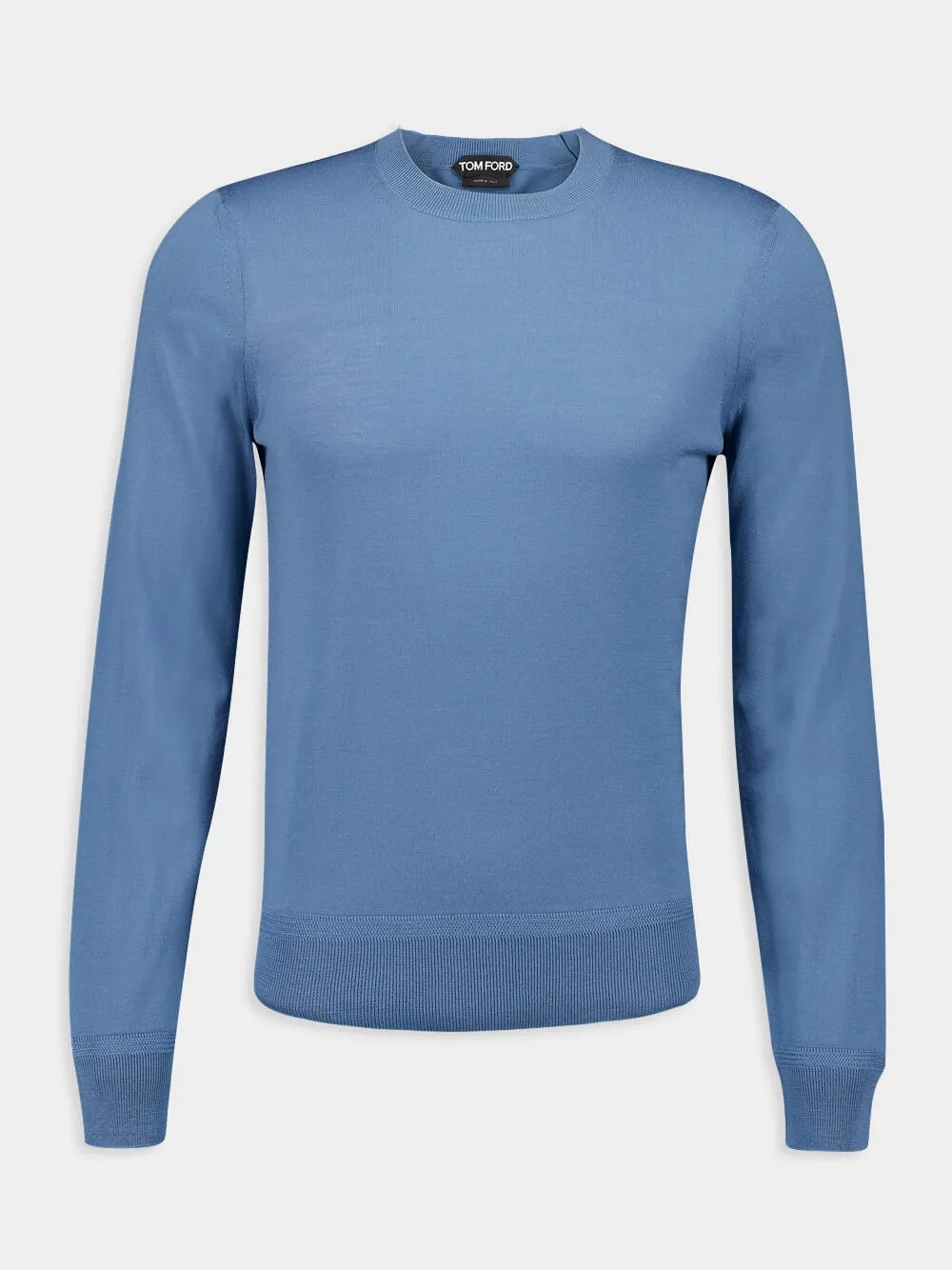 Pale Blue Fine Gauge Merino Sweater