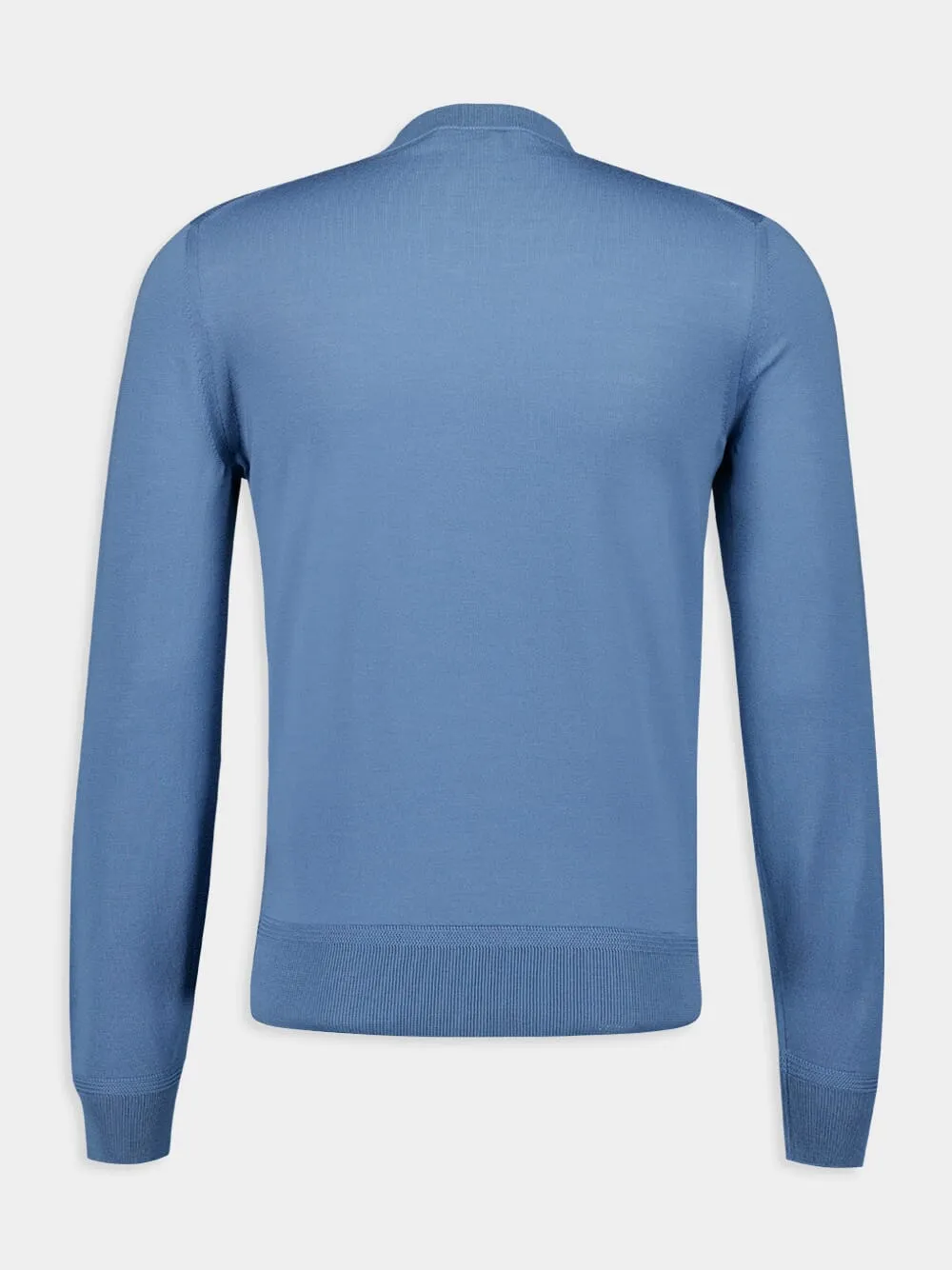 Pale Blue Fine Gauge Merino Sweater