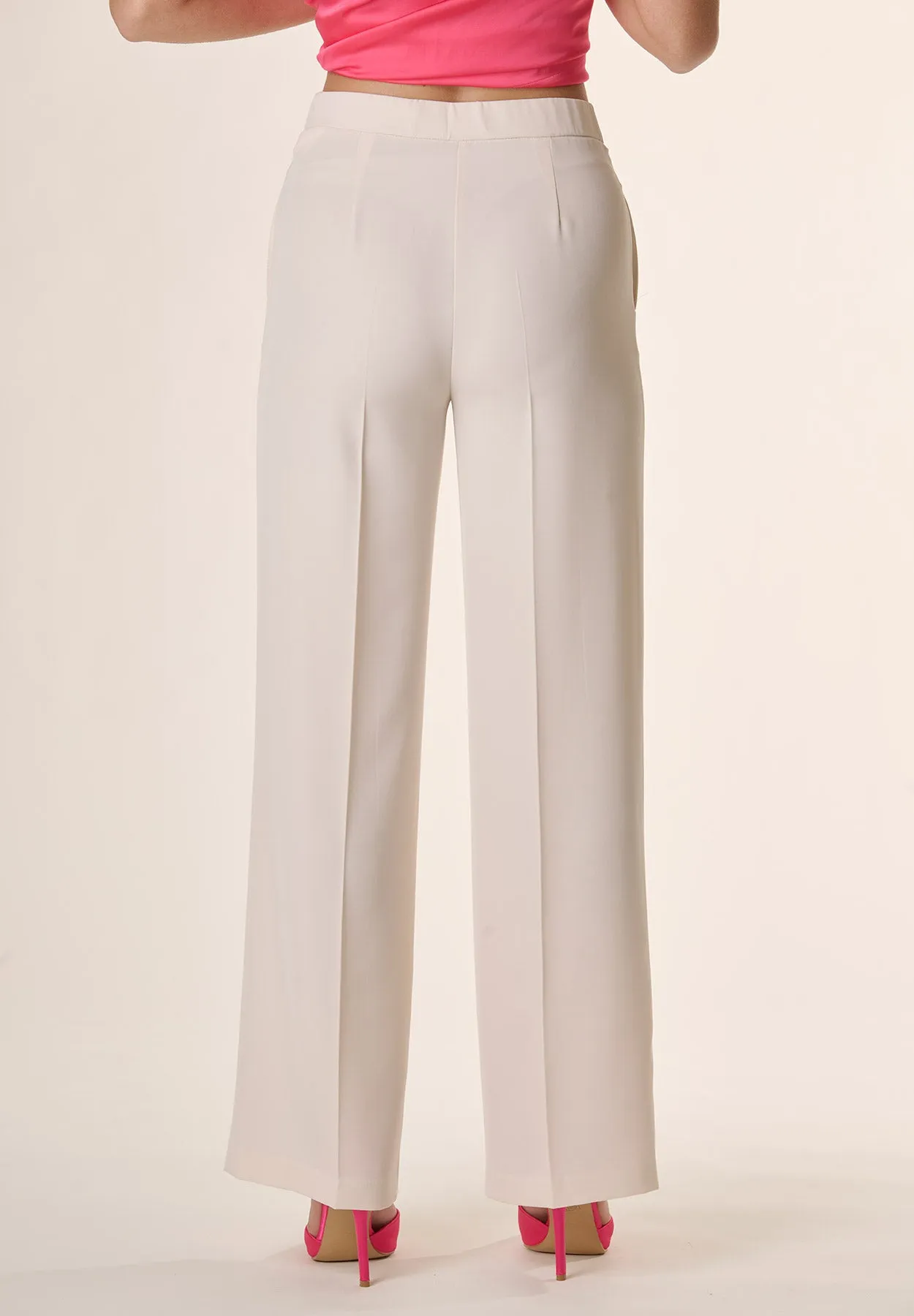 Pantalone panna palazzo