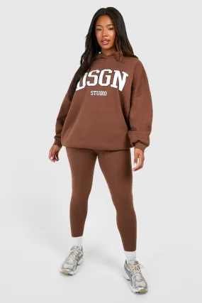 Plus Dsgn Hoodie And Legging Set