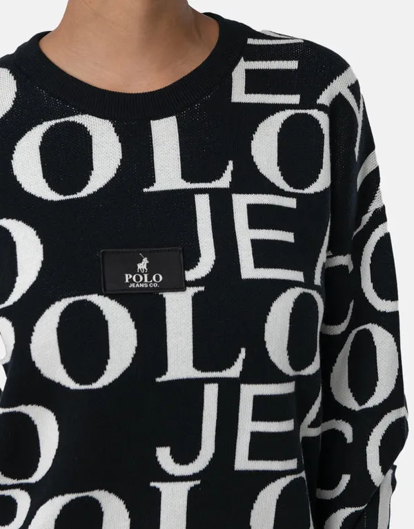 Polo 0044553 Pjc Ls Monogram Knitwear Black