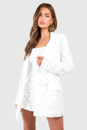 Premium Lace Fitted Blazer