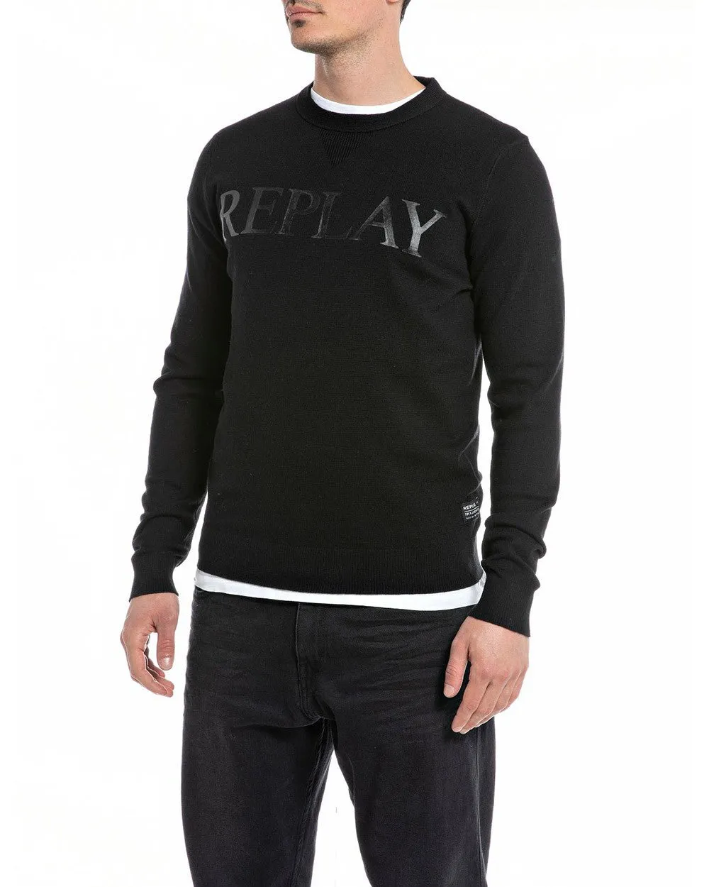 Replay Uk2505 G23138 Knitwear 098 Black