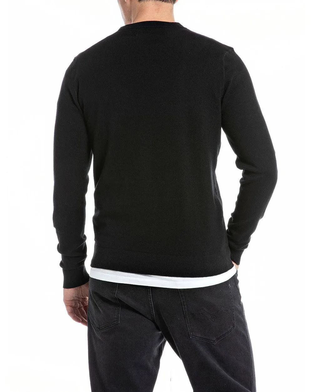 Replay Uk2505 G23138 Knitwear 098 Black