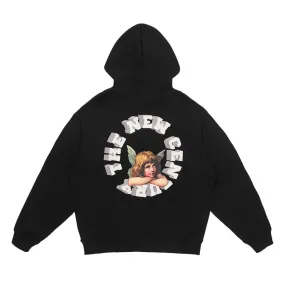 Retro Angel Print Hoodie