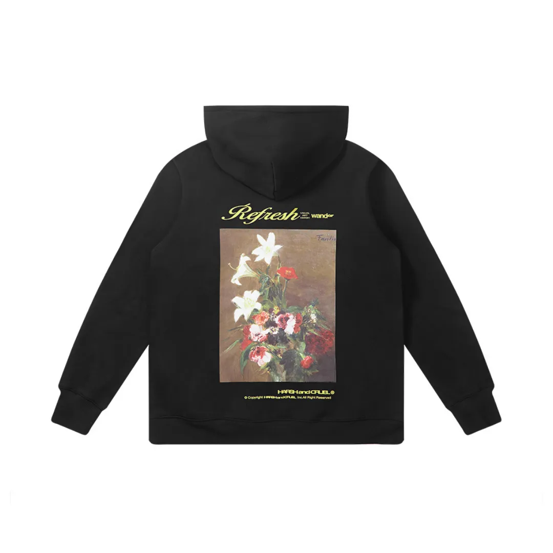 Retro Flowers Oil Painting Hoodie