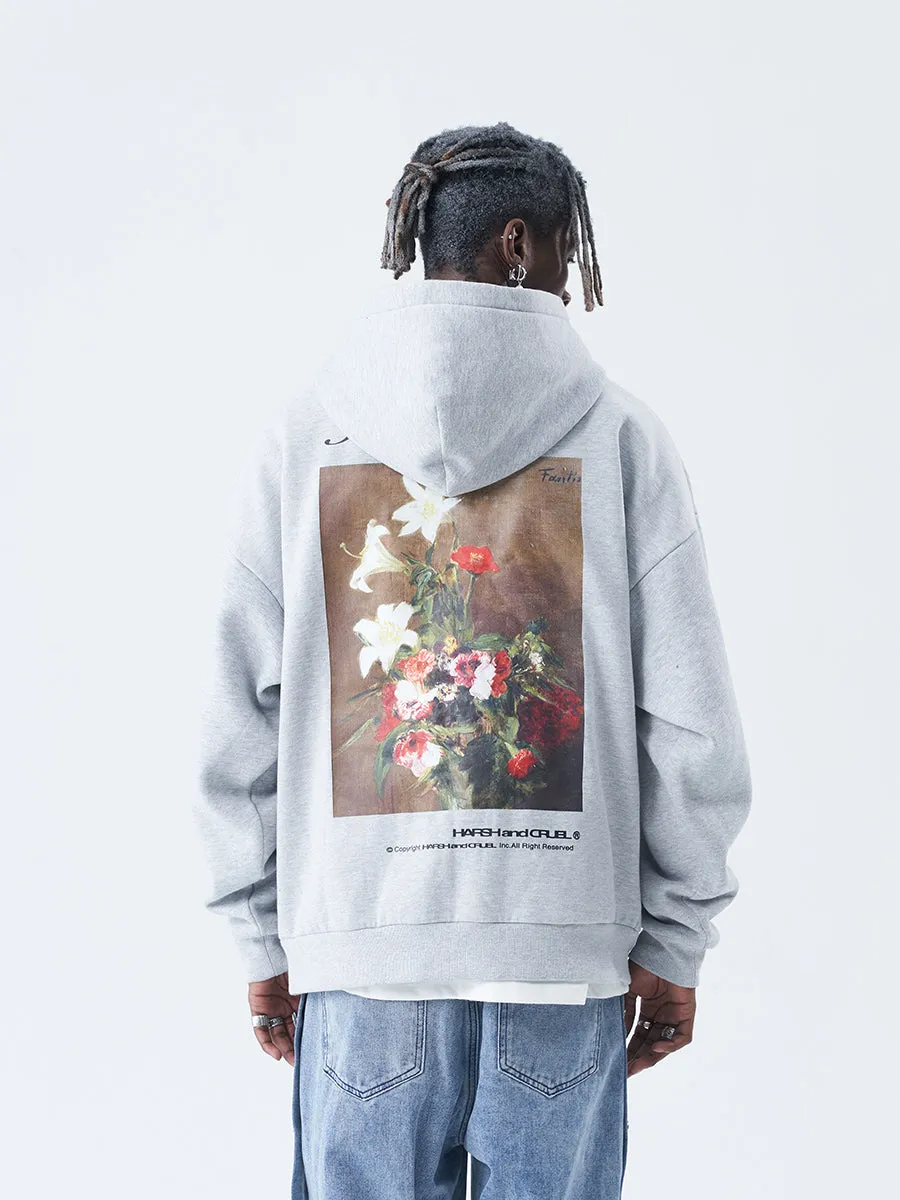 Retro Flowers Oil Painting Hoodie