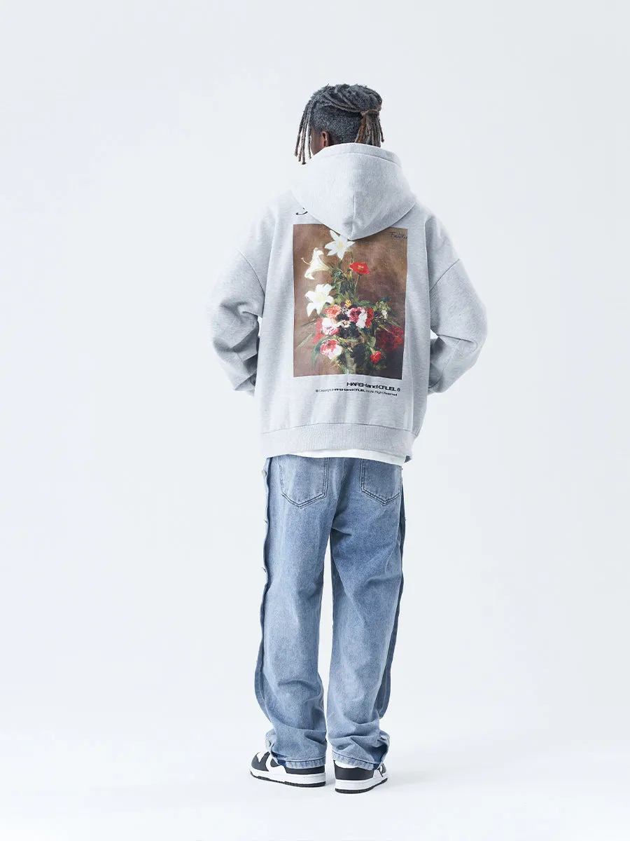 Retro Flowers Oil Painting Hoodie