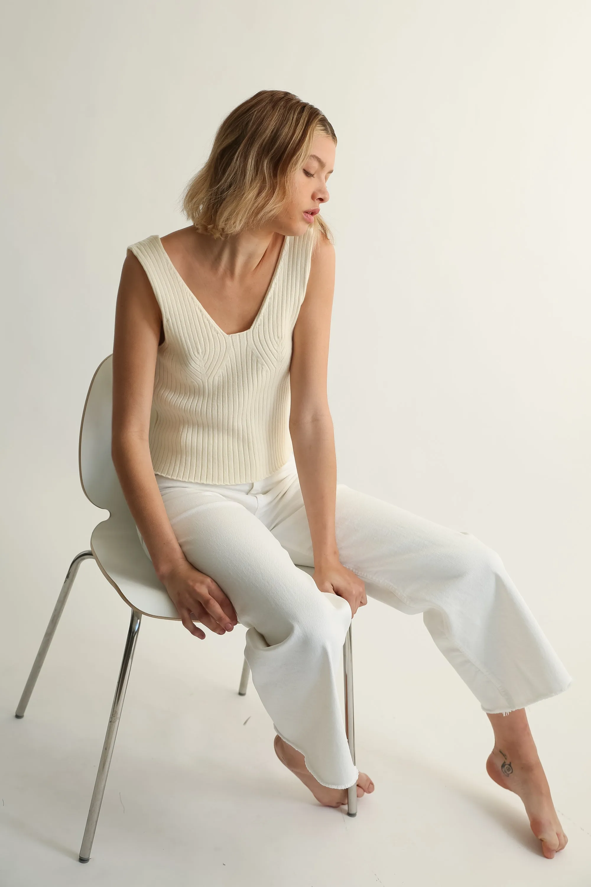 Ribbed Knit Vest