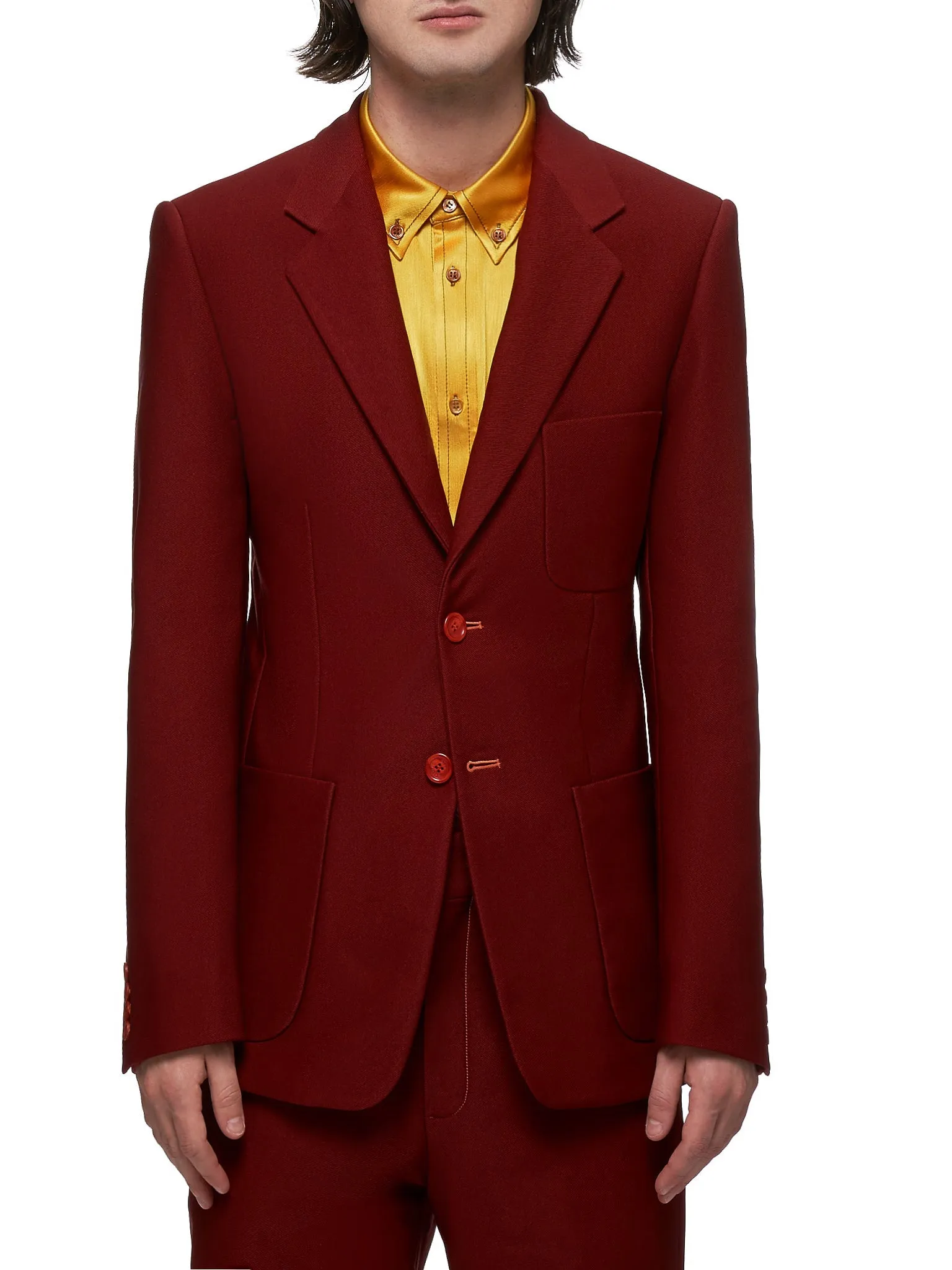 Roger Technical Twill Blazer (M7SY101-BURGUNDY)