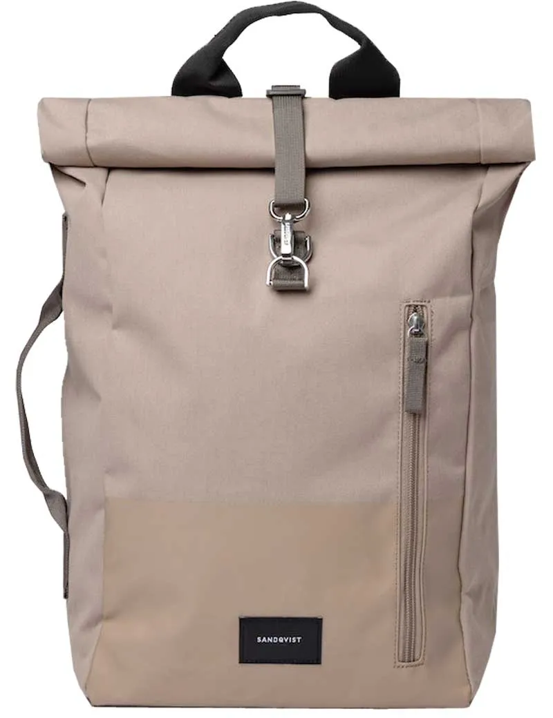 Sandqvist Dante Vegan Rolltop Backpack Dune