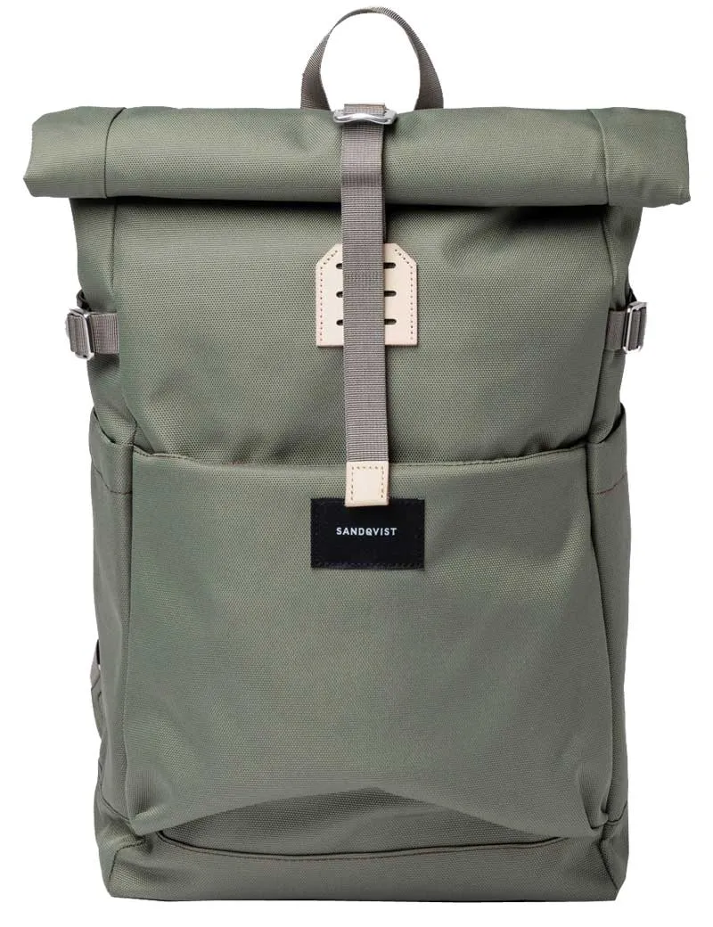 Sandqvist Ilon Rolltop Backpack Clover Green