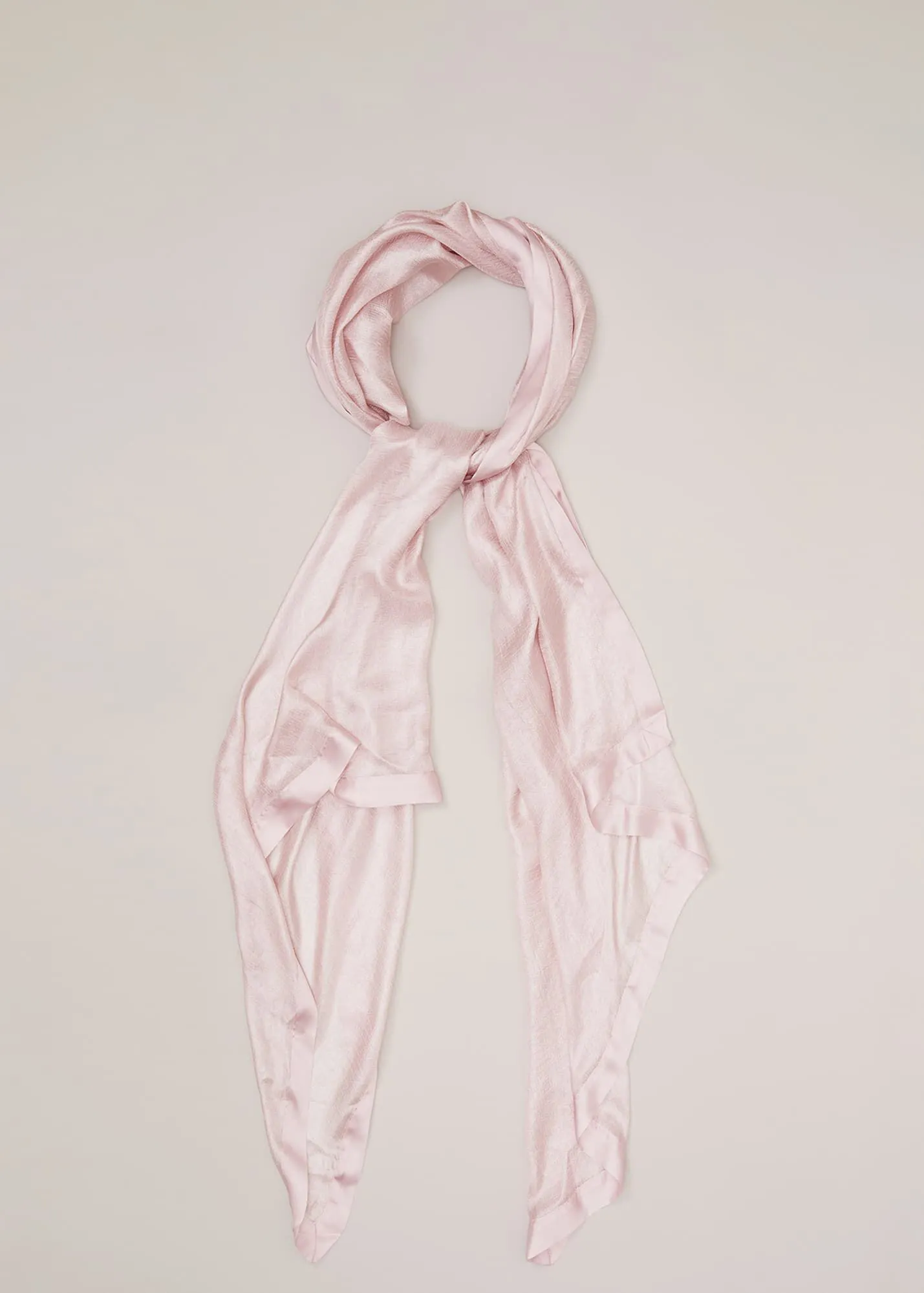 Satin Trim Scarf