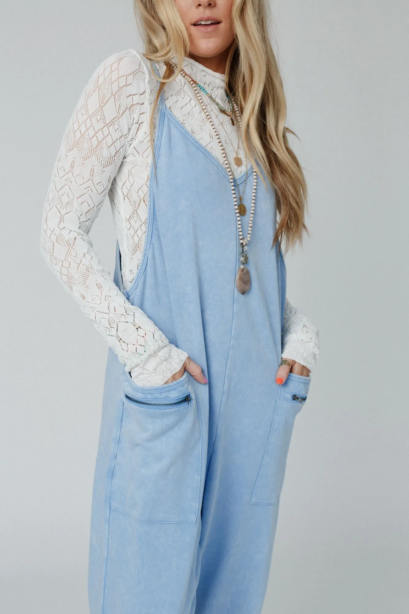 Serene State Harem Jumpsuit - Blue