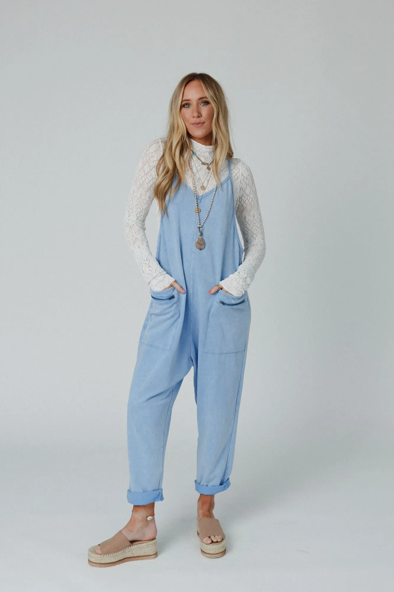 Serene State Harem Jumpsuit - Blue