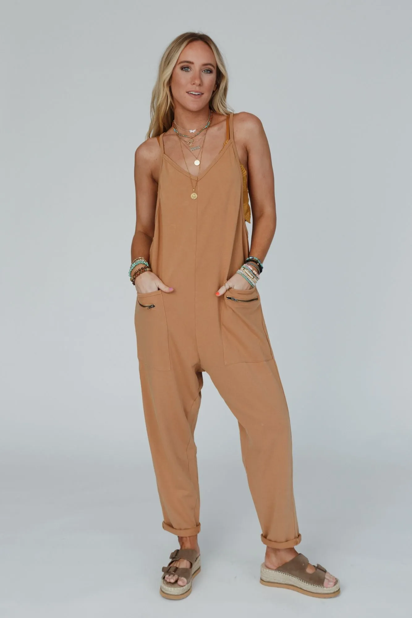 Serene State Harem Jumpsuit - Mocha