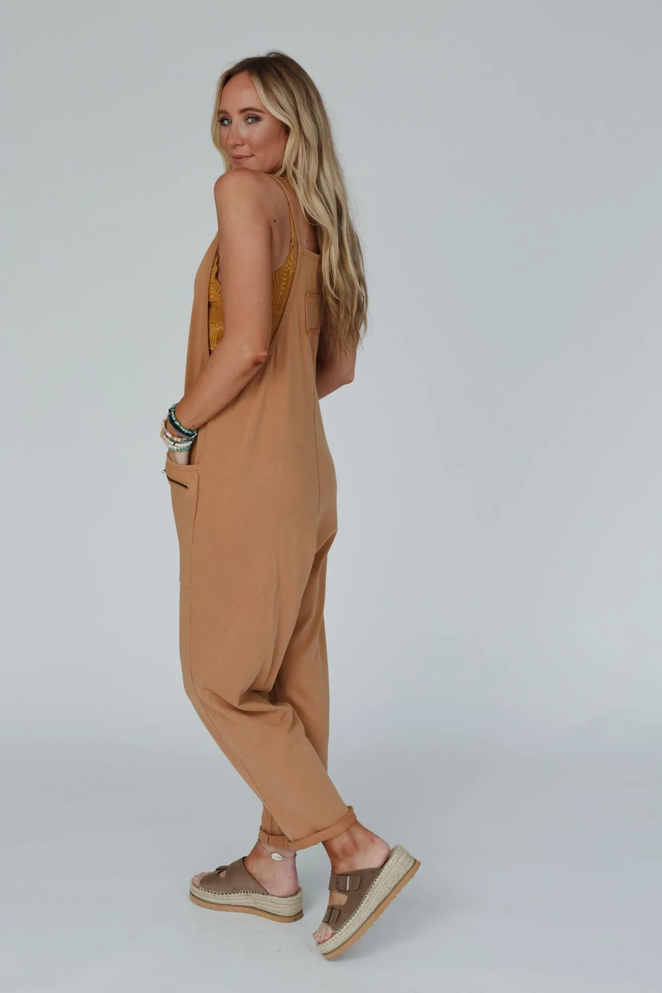 Serene State Harem Jumpsuit - Mocha