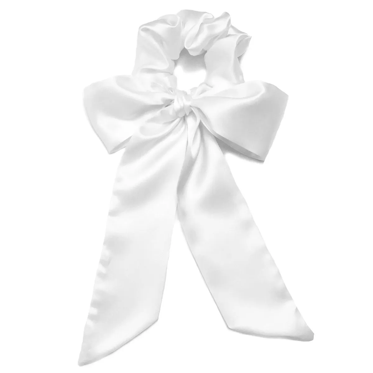 Silk Scarf Scrunchie - Pearl