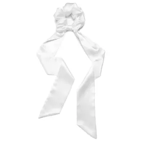 Silk Scarf Scrunchie - Pearl