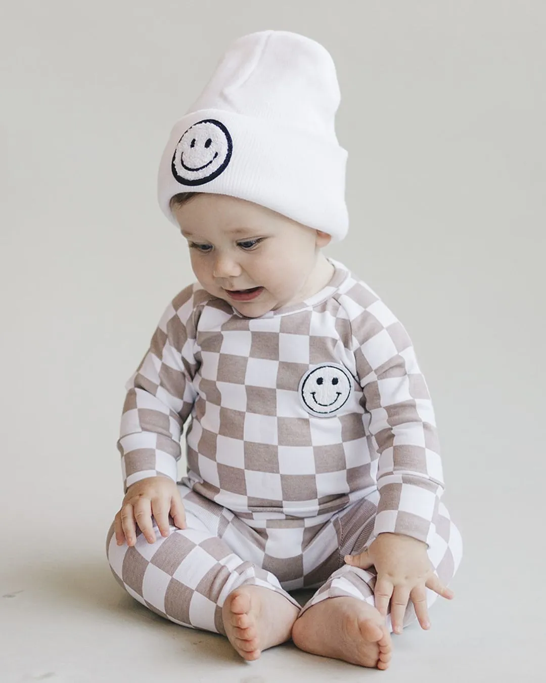 Smiley Beanie | White