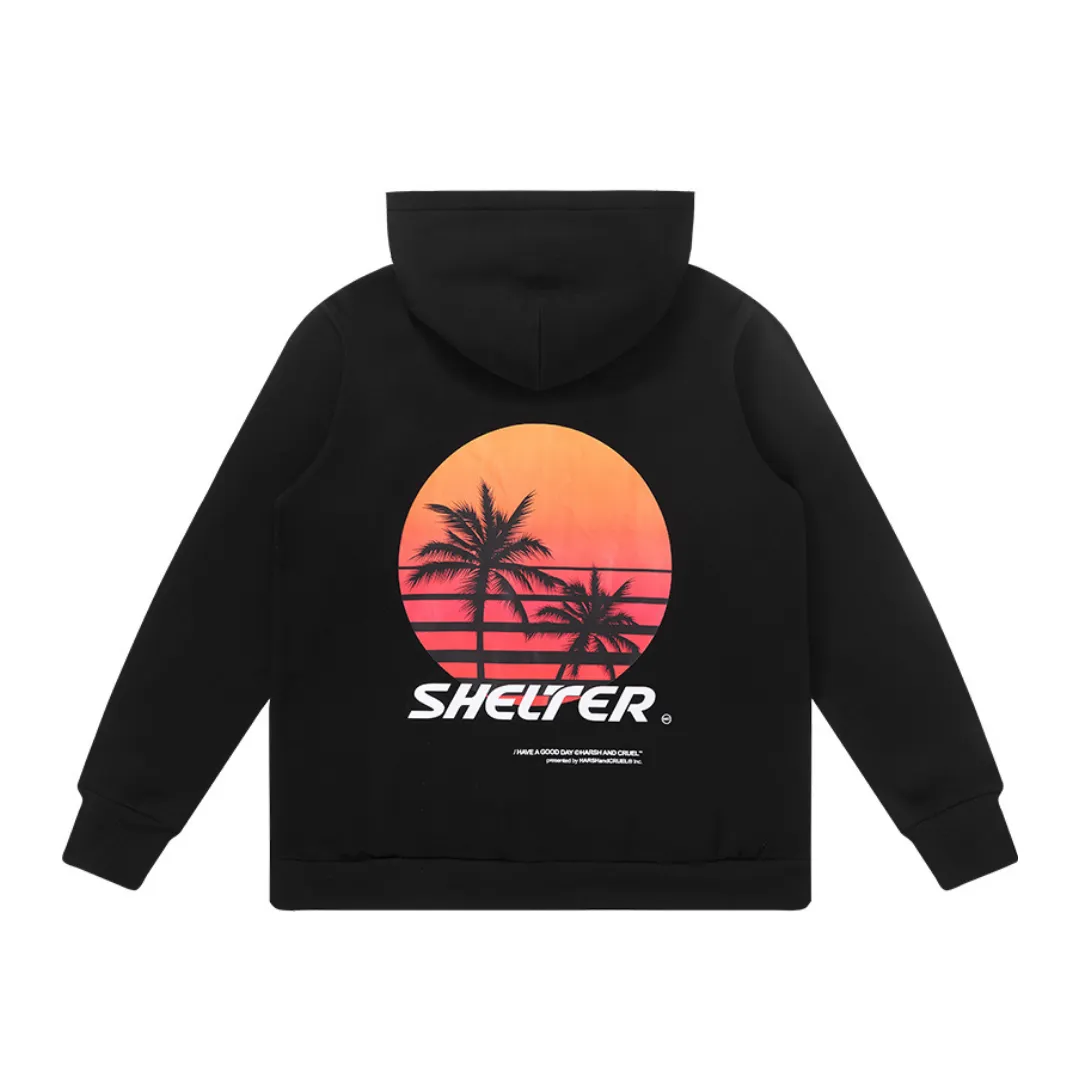 Sunset Print Silhouette Hoodie