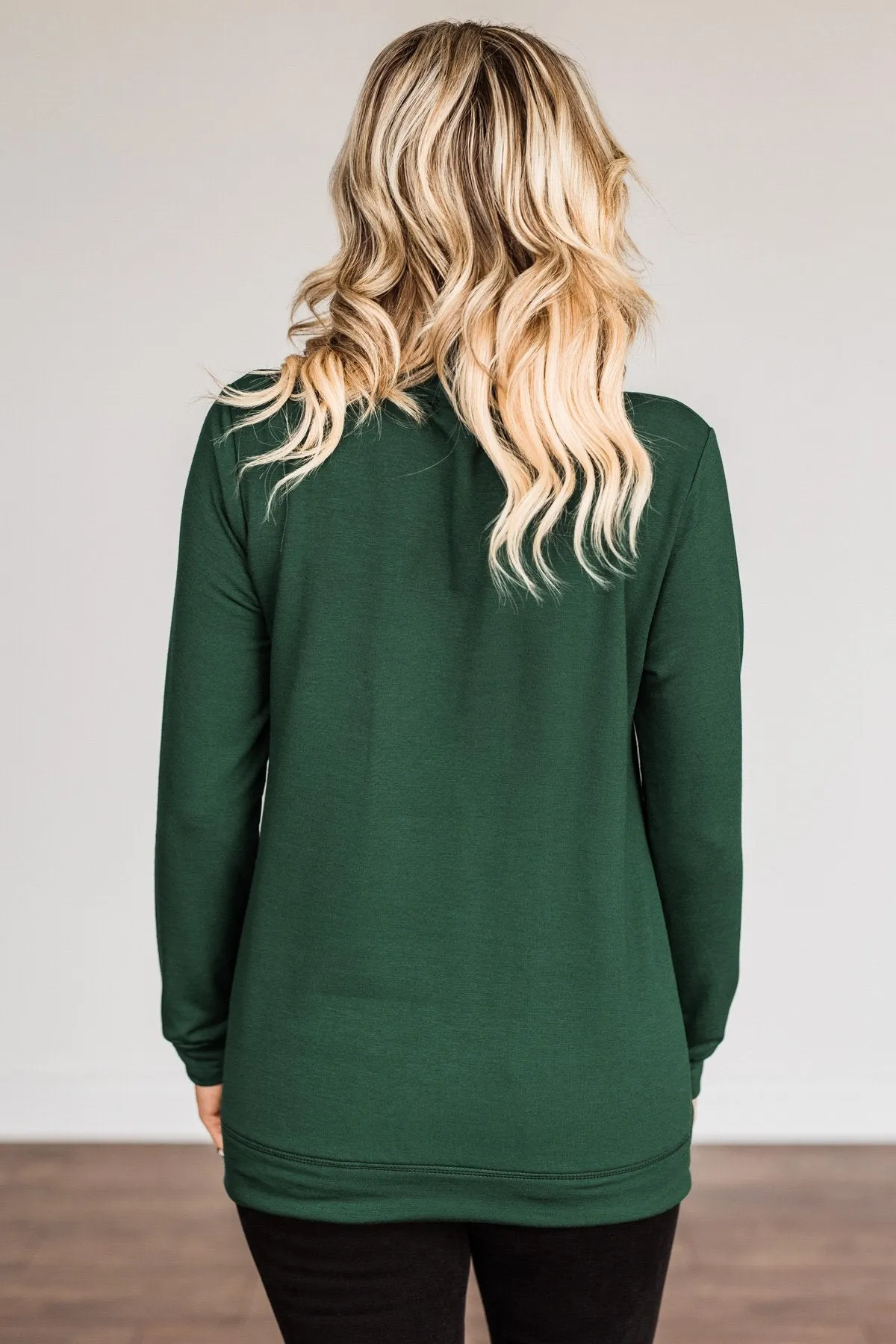 The Coming Season 1/4 Zip Pullover- Hunter Green