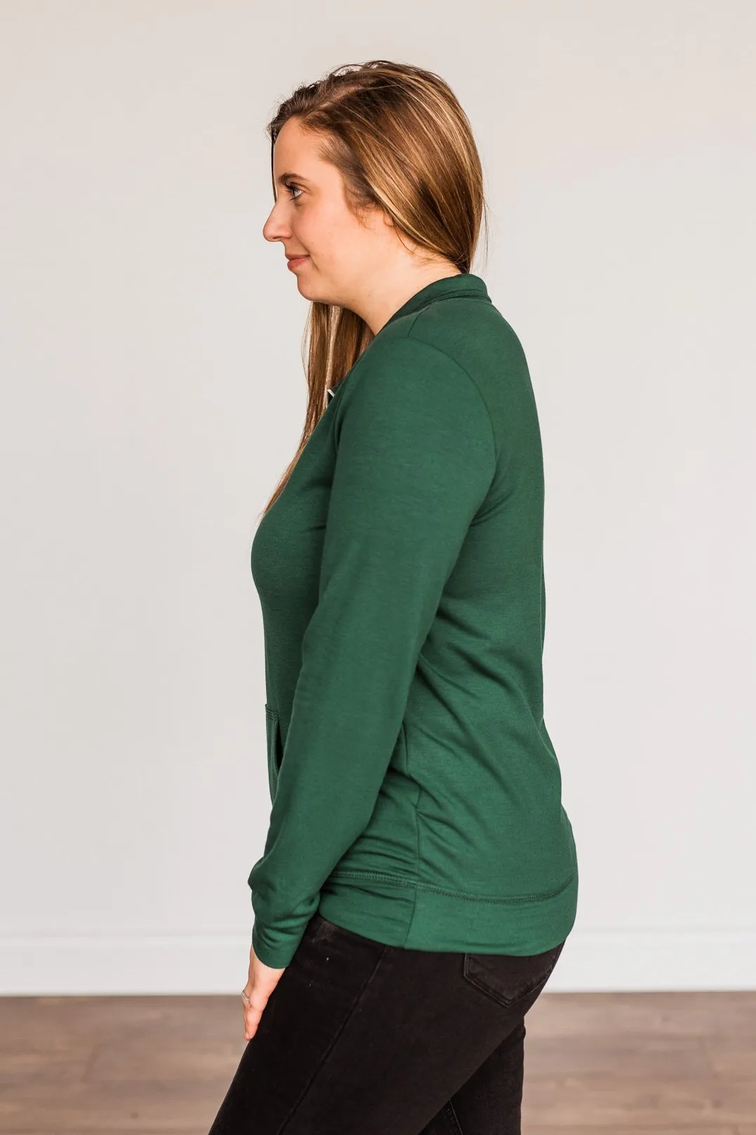 The Coming Season 1/4 Zip Pullover- Hunter Green