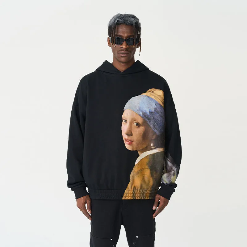 The Girl With The Pearl Earring Printed Hoodie