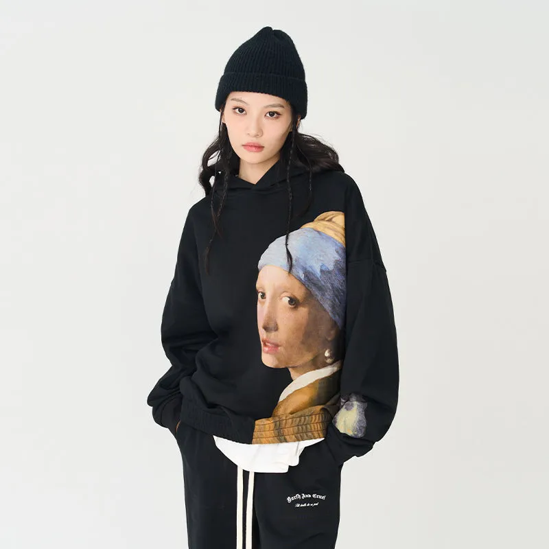 The Girl With The Pearl Earring Printed Hoodie