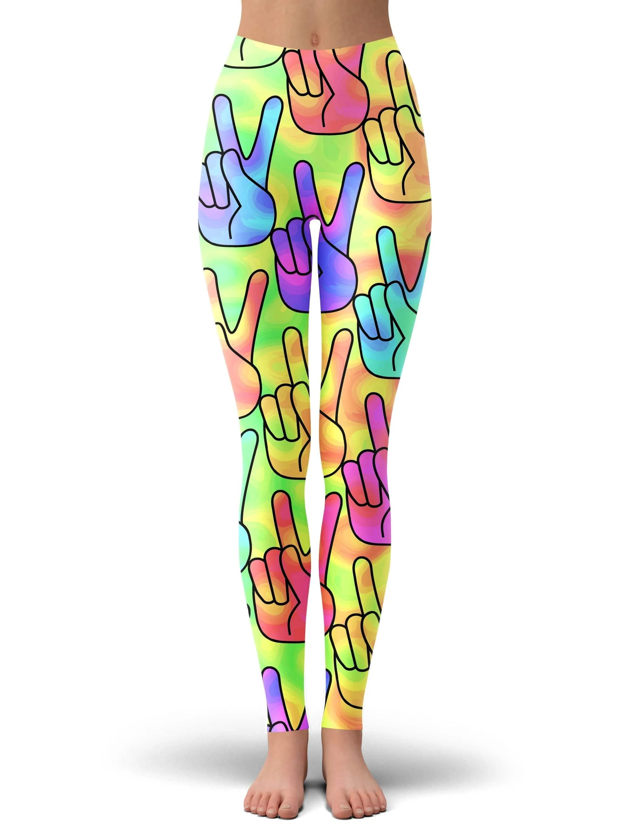 Trippy Peace Signs Leggings