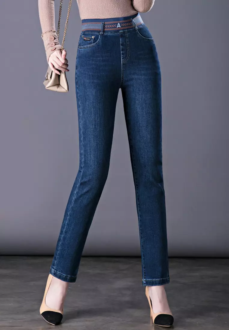 Twenty Eight Shoes VANSA Fashion High Stretch Fleece Jeans VCW-P6272.V