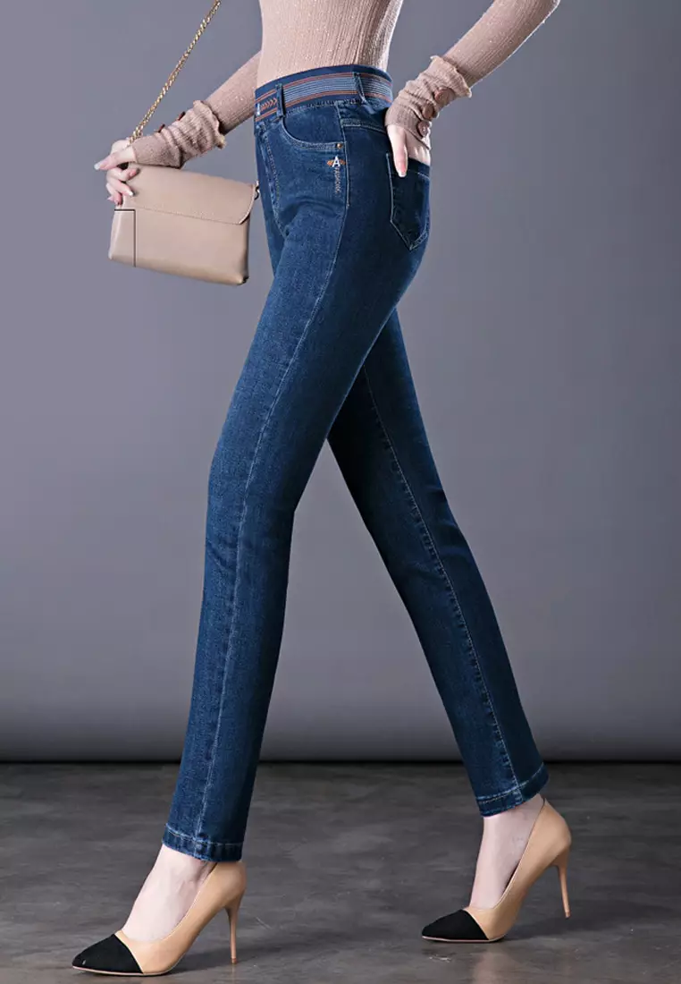 Twenty Eight Shoes VANSA Fashion High Stretch Fleece Jeans VCW-P6272.V