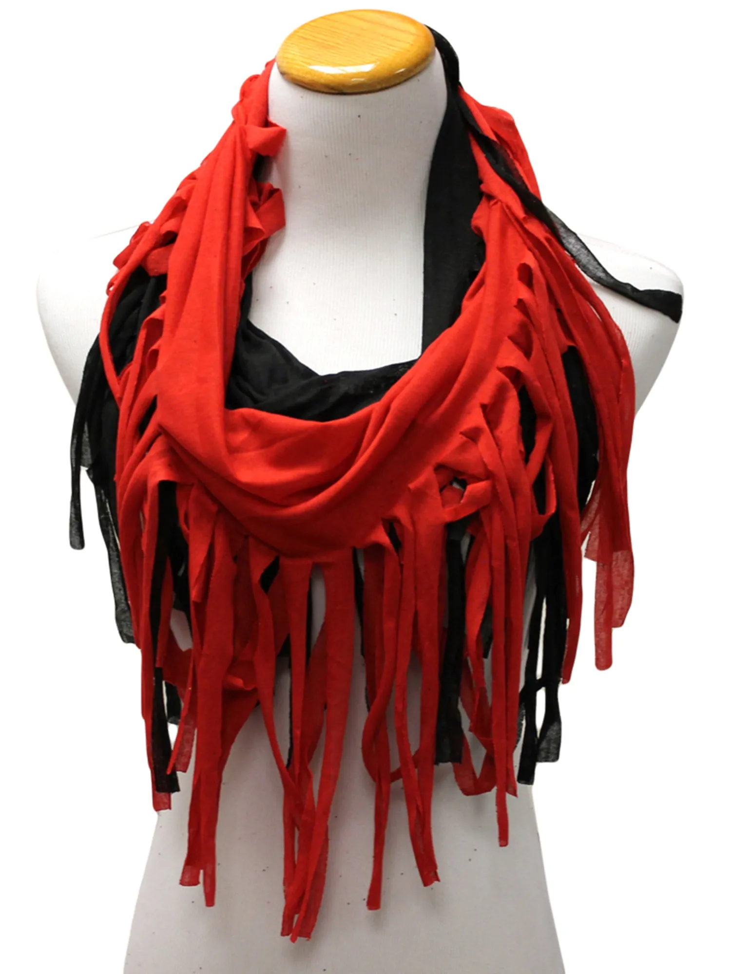 Two-Tone Infinity Fringe Scarf