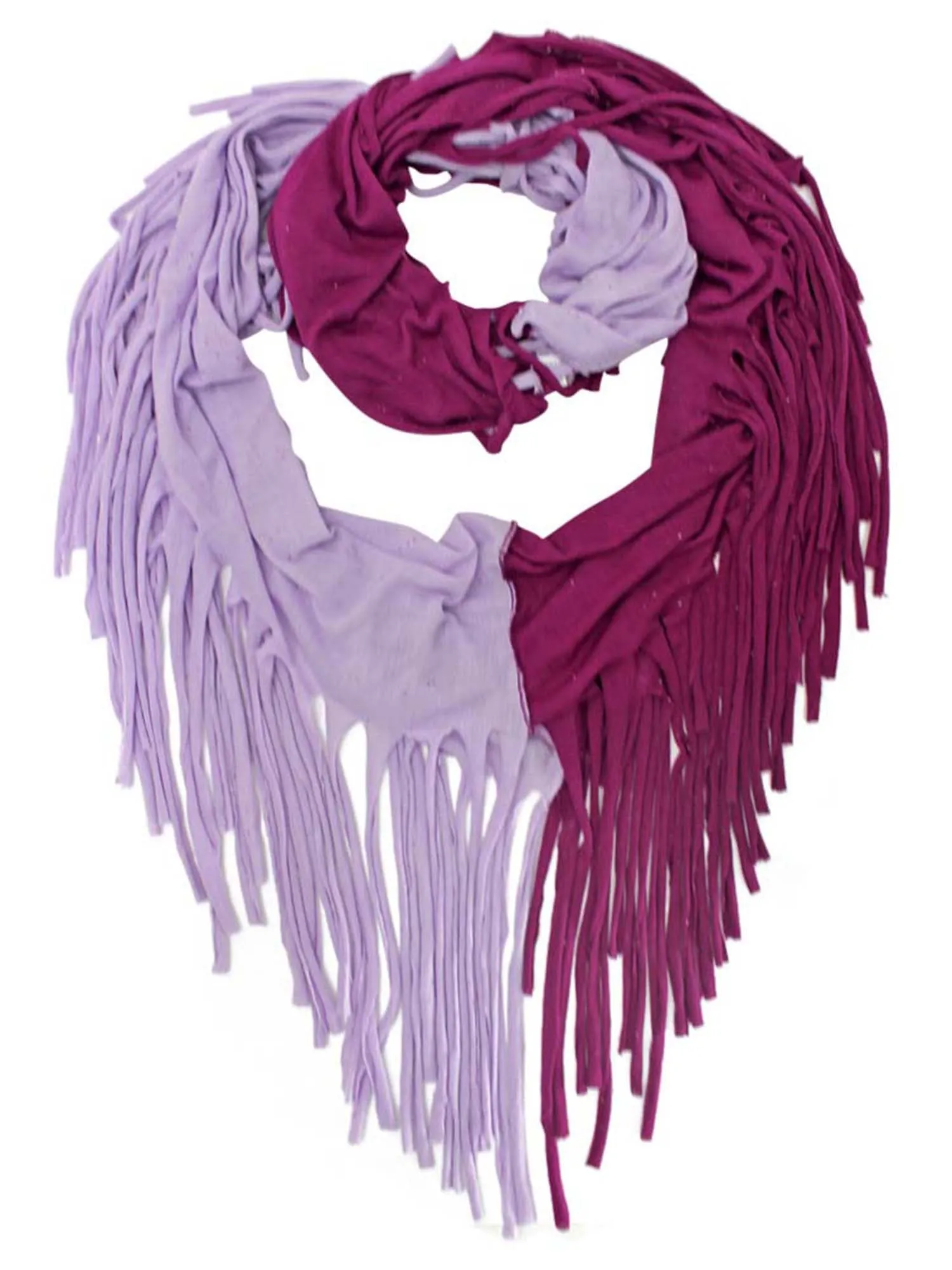 Two-Tone Infinity Fringe Scarf