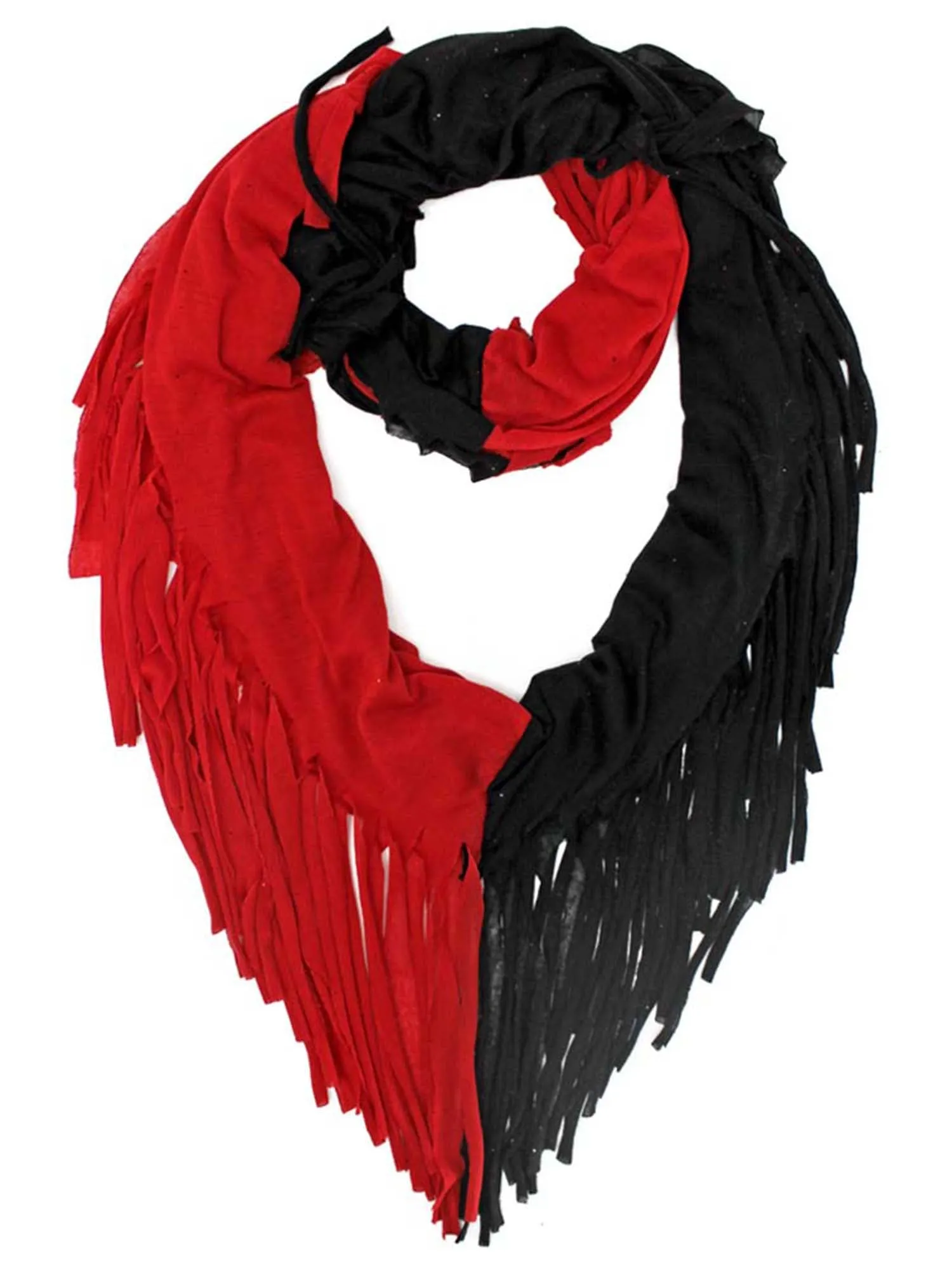 Two-Tone Infinity Fringe Scarf