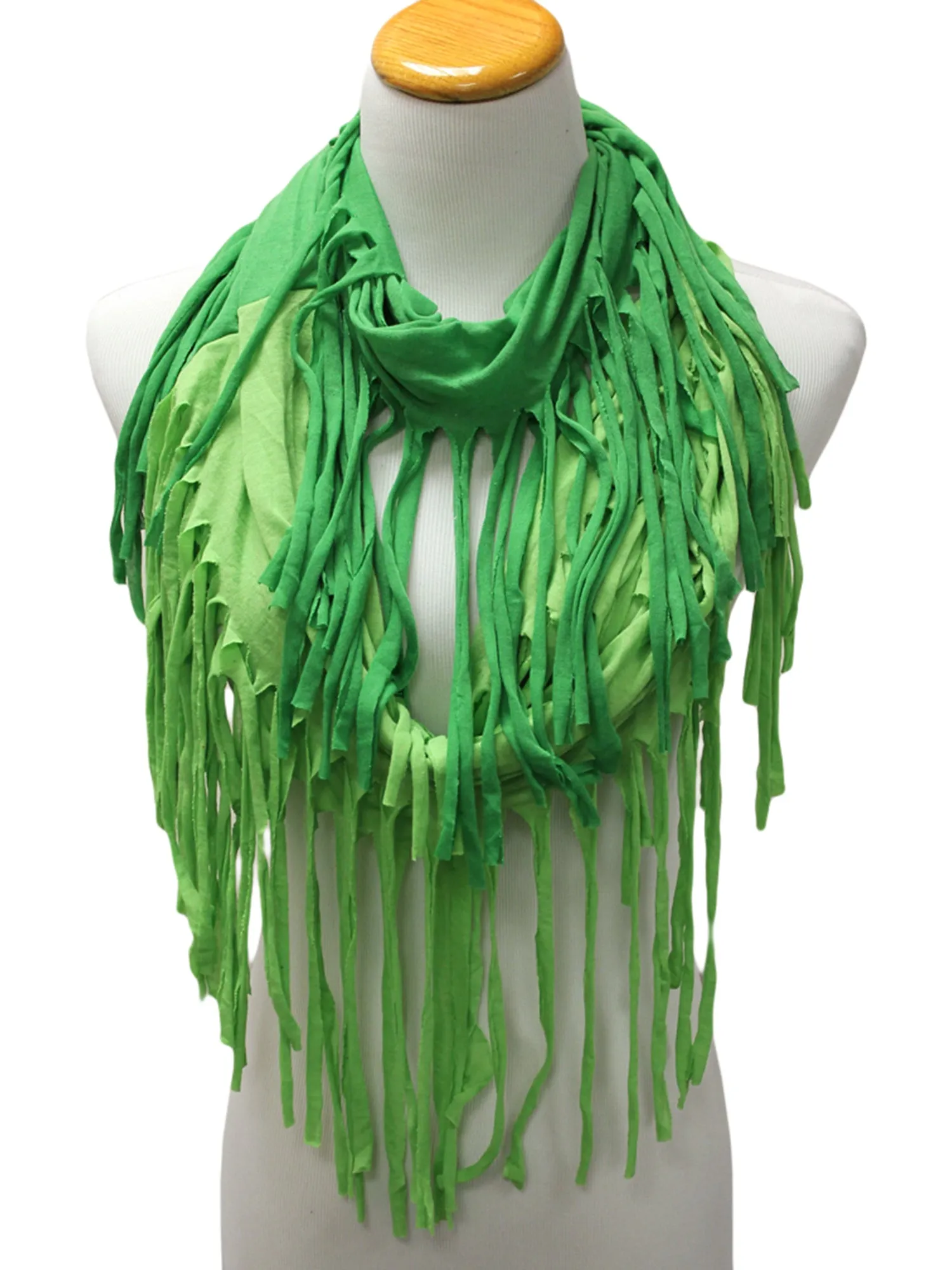 Two-Tone Infinity Fringe Scarf