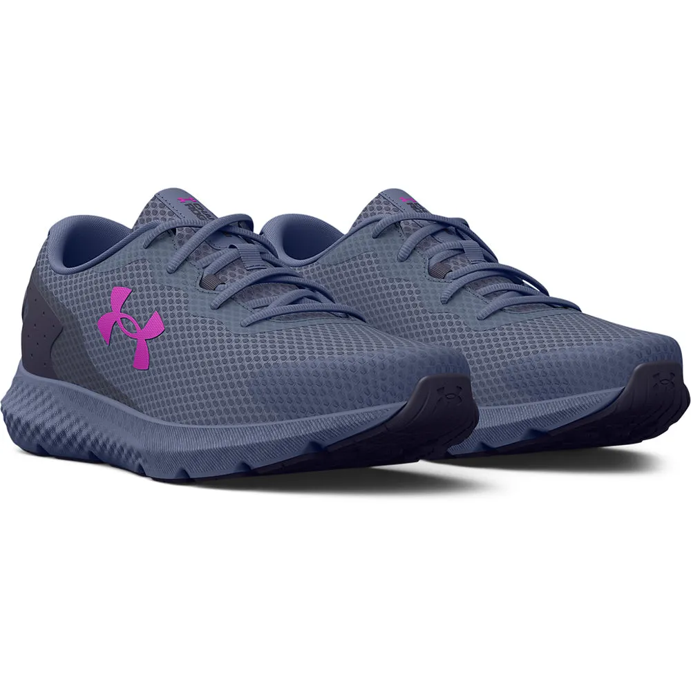 Under Armour Charged Rogue 3 Running Shoes - Womens - Aurora Purple/Tempered Steel/Strobe