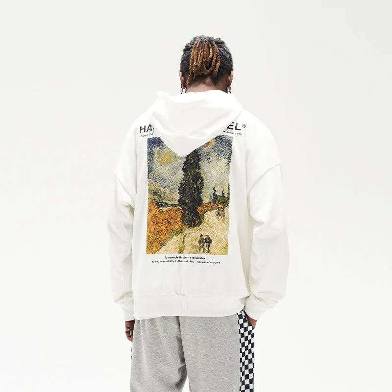 Van Ghog Cypress Oil Painting Hoodie