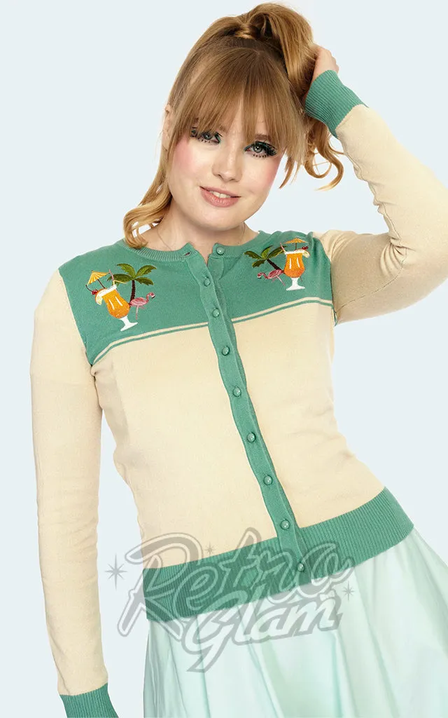 Voodoo Vixen Palm Springs Cocktail Hour Cardigan - M left only