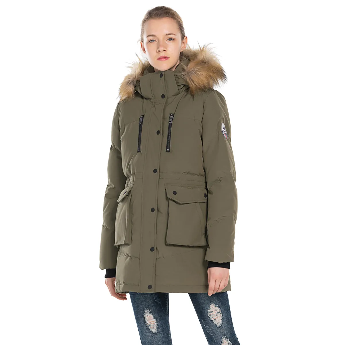 Women's Parka Jacket Goose Down Windbreaker