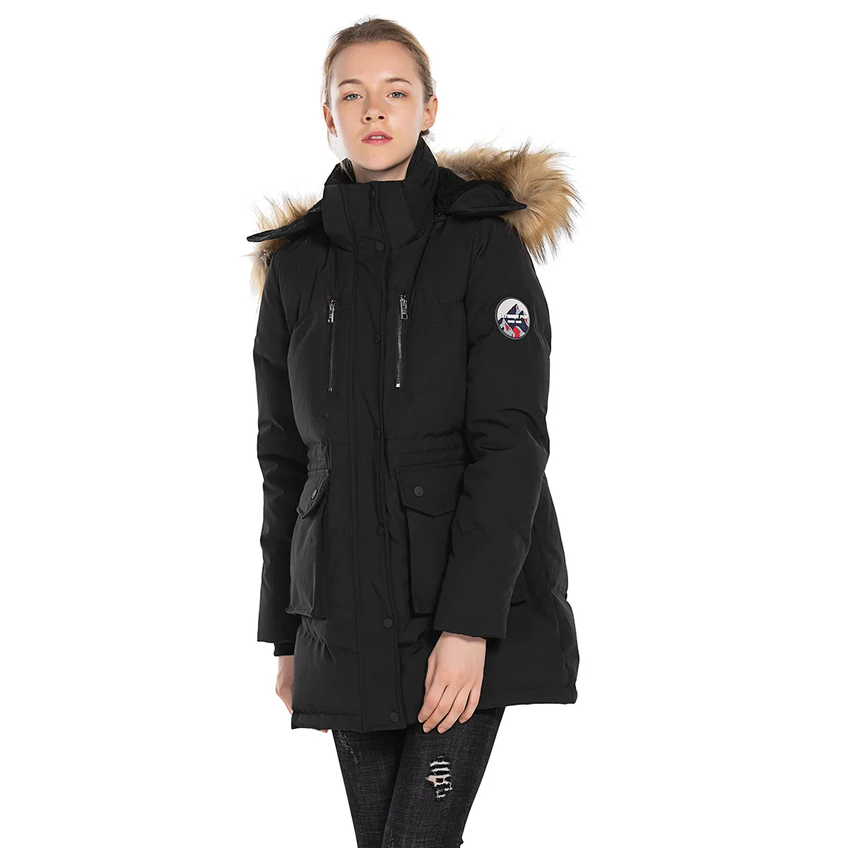 Women's Parka Jacket Goose Down Windbreaker