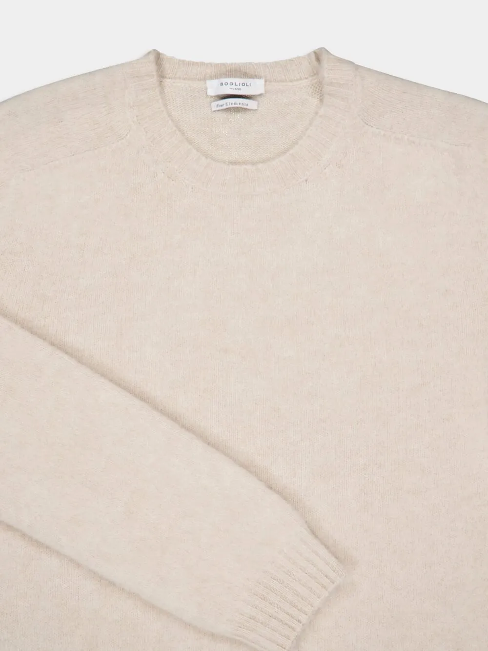 Wool and Cashmere Beige Sweater