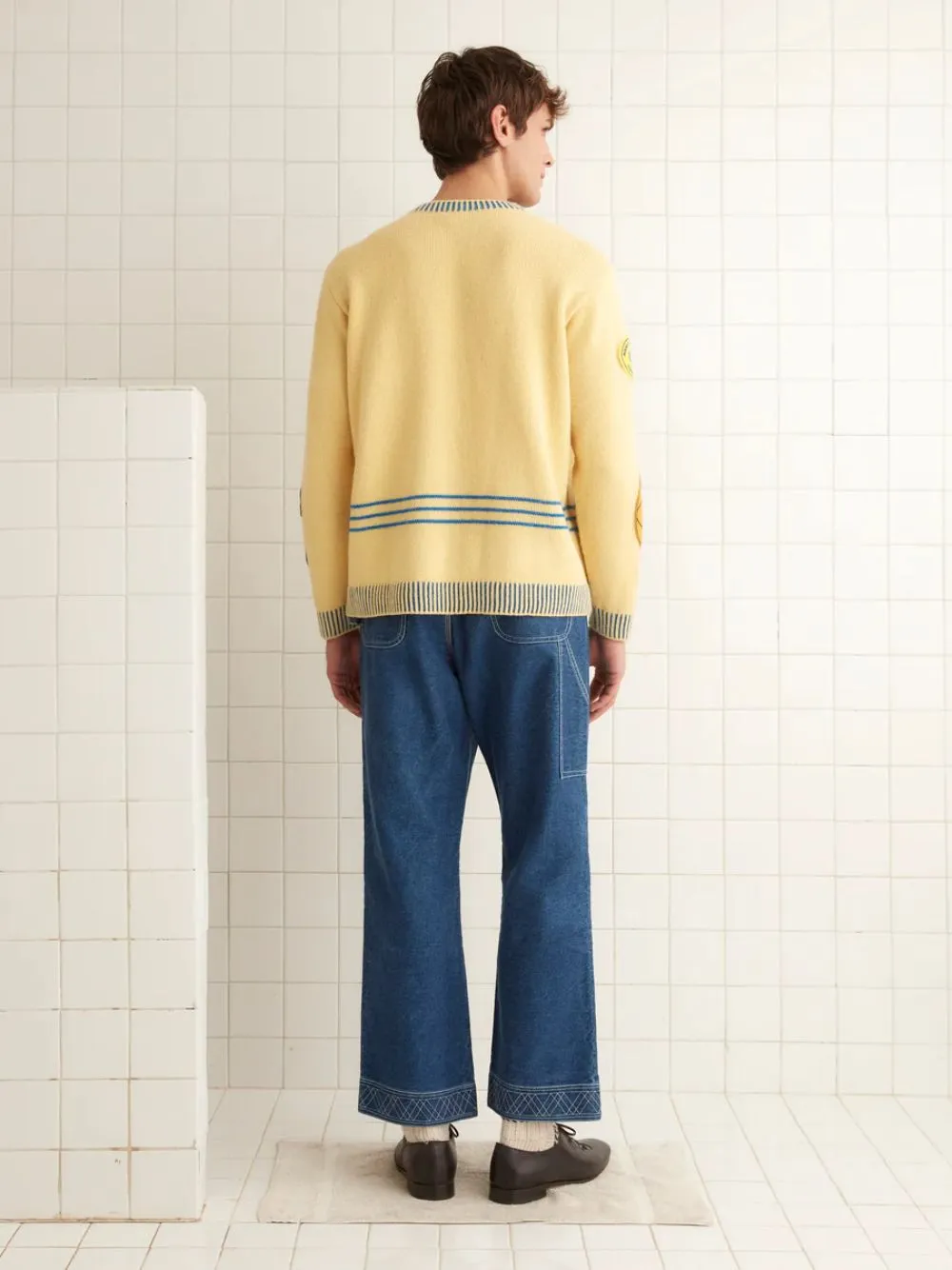 Yellow Jockey Hand-Loomed Sweater